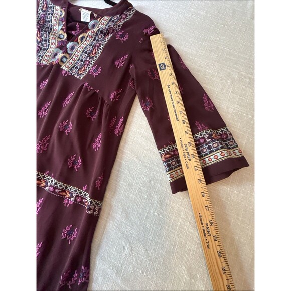 Sundance World Vision Purple Embroidered Boho Festival Dainty Dress Sz Petite S - Picture 12 of 13